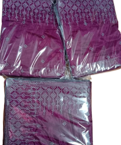 Alternative view of এক্সক্লুসিভ ইন্ডিয়ান ইন্ডিয়ান বিচিত্রা সিল্ক পার্পেল এমব্রয়ডারি কাজ করা পার্টি শাড়ি