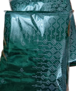 Alternative view of এক্সক্লুসিভ ইন্ডিয়ান ইন্ডিয়ান বিচিত্রা সিল্ক সবুজ এমব্রয়ডারি কাজ করা পার্টি শাড়ি